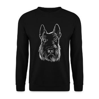 Scottish Terrier Dog - Unisex Sweatshirt - black - Front - Alina (178cm) & Michal (187cm)