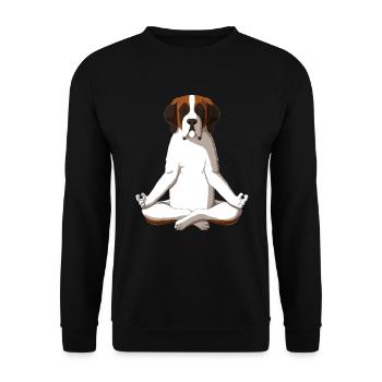 Saint Bernard - Unisex Sweatshirt - black - Front - Alina (178cm) & Michal (187cm)