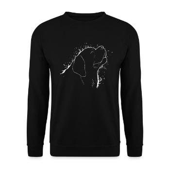 Saint Bernard - Unisex Sweatshirt - black - Front - Alina (178cm) & Michal (187cm)