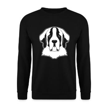 Saint Bernard - Unisex Sweatshirt - black - Front - Alina (178cm) & Michal (187cm)