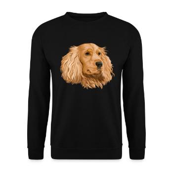 Cocker Spaniel - Unisex Pullover - Schwarz - Vorne - Alina (178cm) & Michal (187cm)