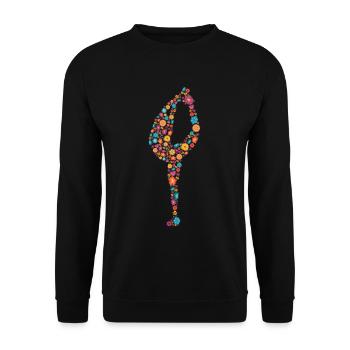 Figure Skating Gift for Figure Skater - Unisex Sweatshirt - black - Front - Alina (178cm) & Michal (187cm)