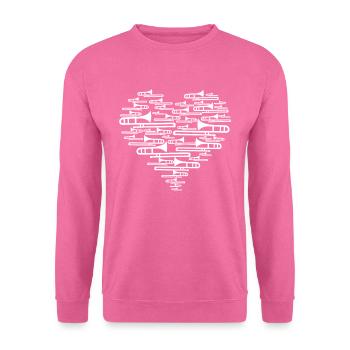 Trombone - Sweat-shirt Unisexe - rose - Devant