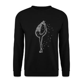 Figure Skating Gift for Figure Skater - Unisex Sweatshirt - black - Front - Alina (178cm) & Michal (187cm)