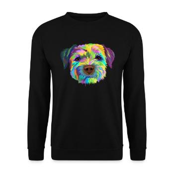 Border Terrier Dog - Unisex Sweatshirt - black - Front - Alina (178cm) & Michal (187cm)