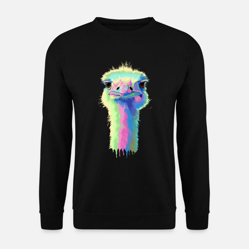 Strauß - Unisex Pullover - Schwarz
