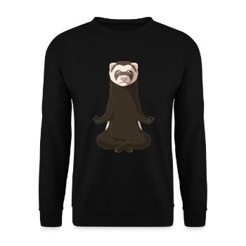 Furets - Sweat-shirt Unisexe - noir - Devant - Alina (178cm) & Michal (187cm)