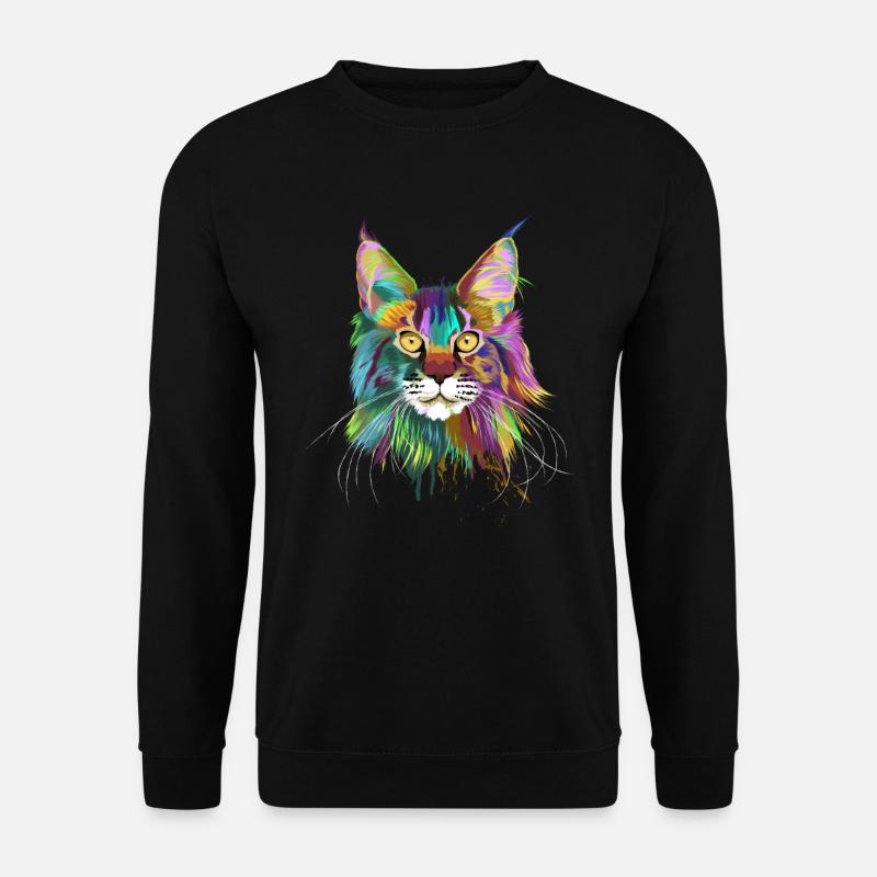 Maine coon Katze - Unisex Pullover - Schwarz