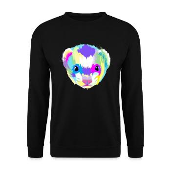 Splash Furets - Sweat-shirt Unisexe - noir - Devant - Alina (178cm) & Michal (187cm)