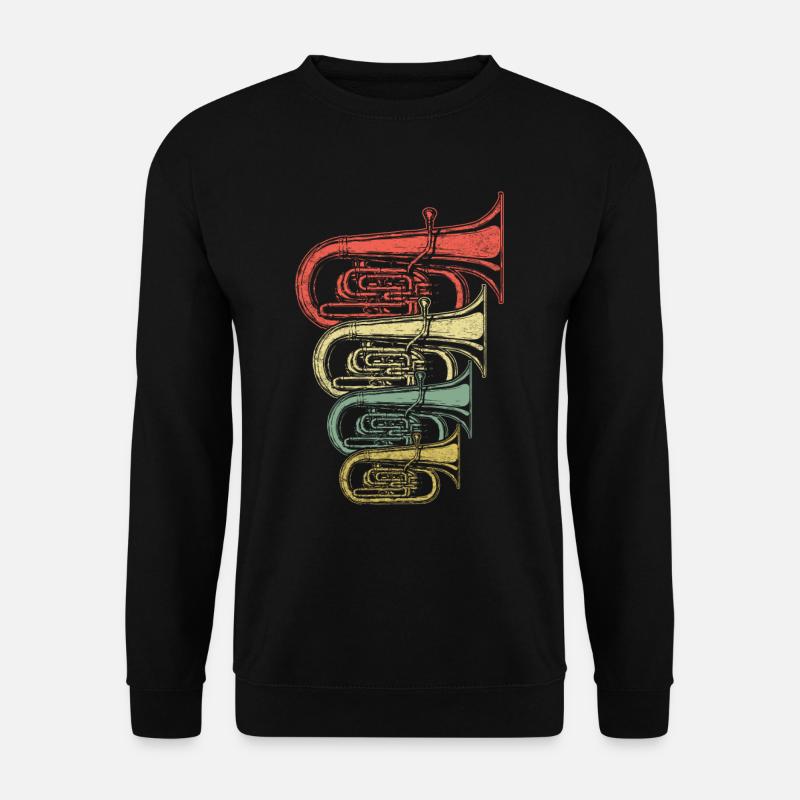 Retro Tuba - Unisex Sweatshirt - black