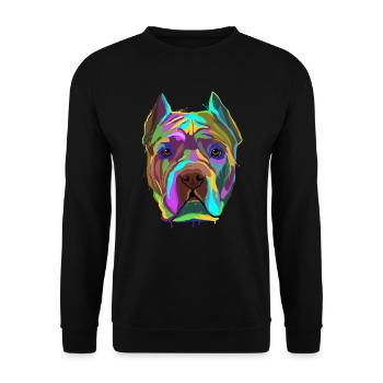 Splash Cane Corso Dog - Unisex Sweatshirt - black - Front - Alina (178cm) & Michal (187cm)