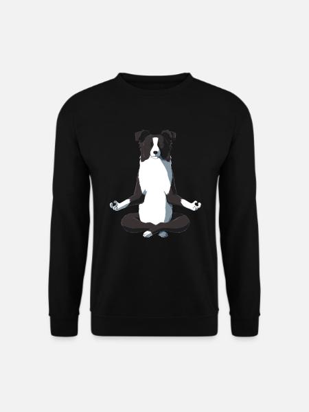 Yoga Border Collie - Unisex Pullover - Schwarz