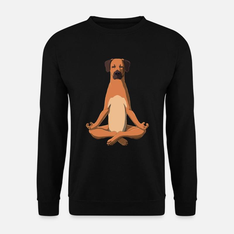 Yoga Rhodesian Ridgeback - Unisex Pullover - Schwarz