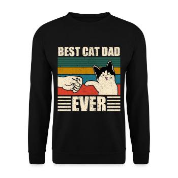 Best Cat Dad Ever Best Cat Dad Dad Kitten - Unisex Sweatshirt - black - Front - Alina (178cm) & Michal (187cm)