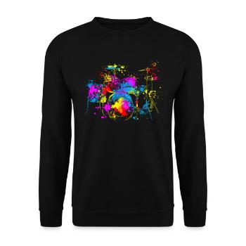 Drums - Unisex Sweatshirt - black - Front - Alina (178cm) & Michal (187cm)