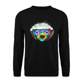 Splash Dachs - Unisex Pullover - Schwarz - Vorne - Alina (178cm) & Michal (187cm)