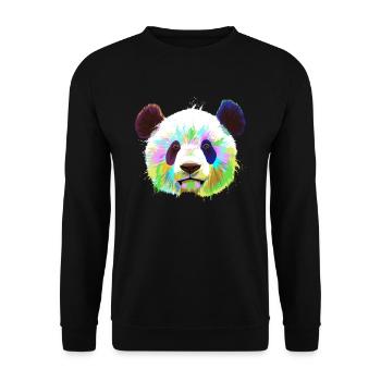Splash Panda - Unisex Pullover - Schwarz - Vorne - Alina (178cm) & Michal (187cm)