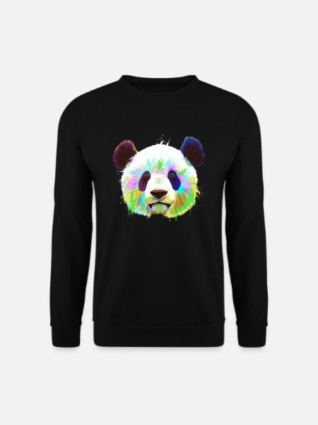 Splash Panda - Unisex Pullover - Schwarz