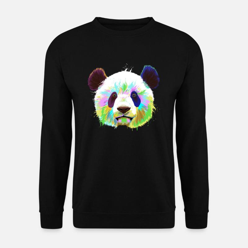 Splash Panda - Unisex Pullover - Schwarz