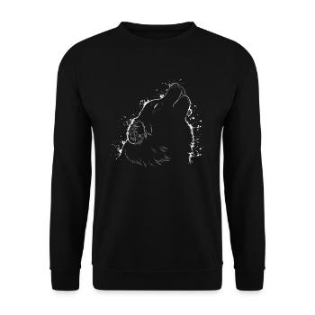 AUSTRALIAN SHEPHERD - Unisex Pullover - Schwarz - Vorne - Alina (178cm) & Michal (187cm)