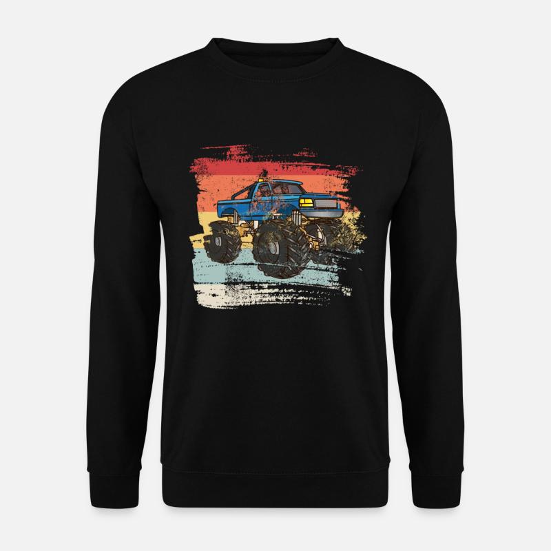 Retro Monster Truck - Unisex Pullover - Schwarz