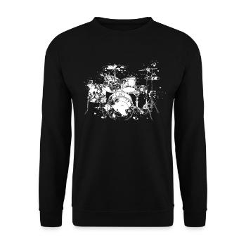 Drums - Unisex Sweatshirt - black - Front - Alina (178cm) & Michal (187cm)