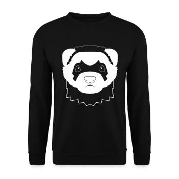 Ferret - Unisex Sweatshirt - black - Front - Alina (178cm) & Michal (187cm)