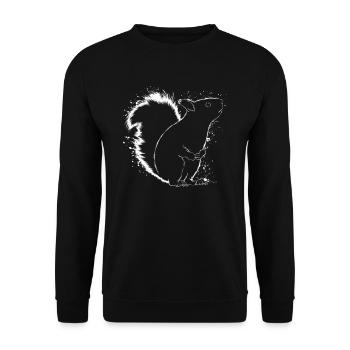 Squirrel - Unisex Sweatshirt - black - Front - Alina (178cm) & Michal (187cm)