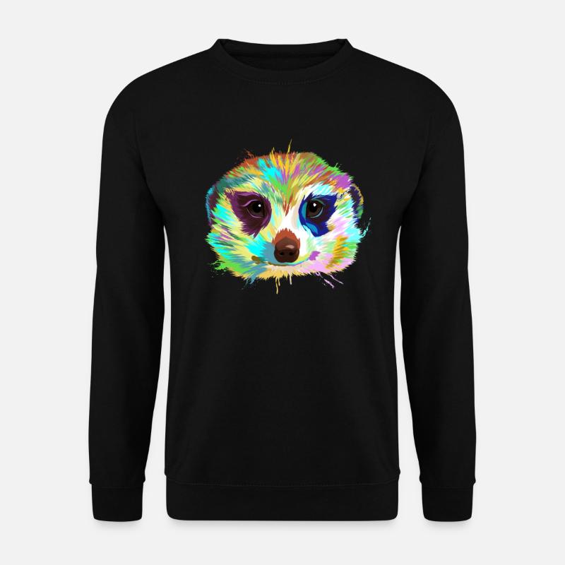 Portrait de suricate - Sweat-shirt Unisexe - noir
