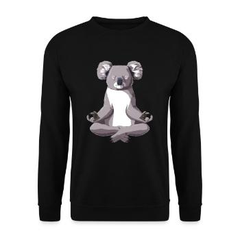 Yoga Koala - Unisex Pullover - Schwarz - Vorne - Alina (178cm) & Michal (187cm)