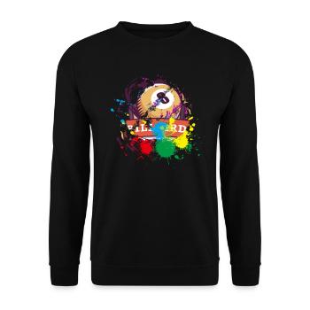 Billard Geschenk für Billard Spieler - Unisex Pullover - Schwarz - Vorne - Alina (178cm) & Michal (187cm)
