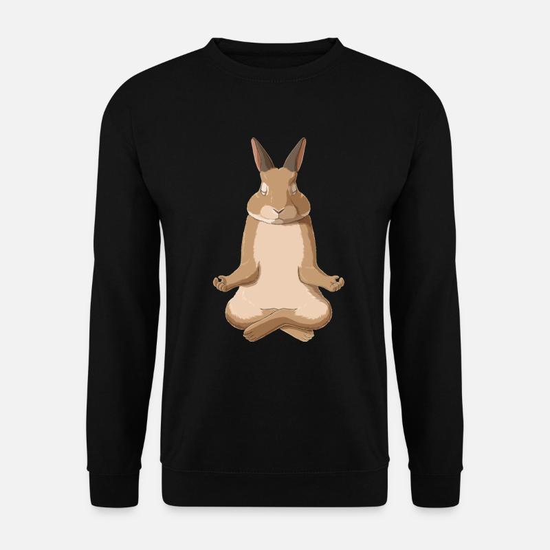 Meditate Rabbit - Unisex Sweatshirt - black