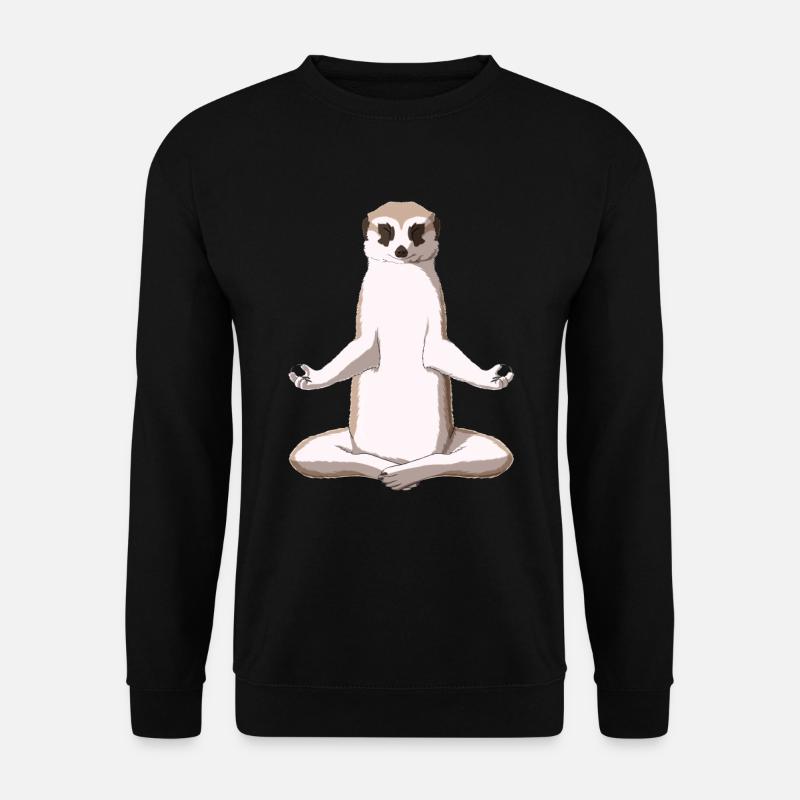 Meditation Erdmännchen - Unisex Pullover - Schwarz