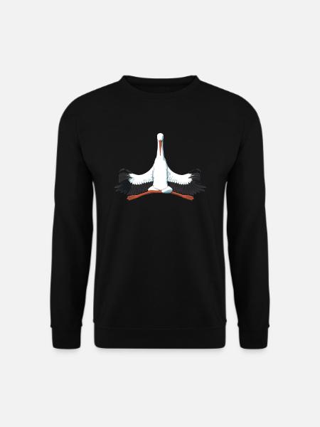 Meditate Stork - Unisex Sweatshirt - black