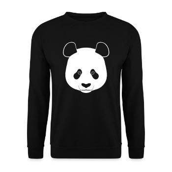 Panda - Unisex Pullover - Schwarz - Vorne - Alina (178cm) & Michal (187cm)