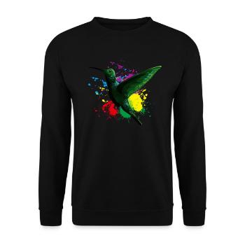 Oiseau - Sweat-shirt Unisexe - noir - Devant - Alina (178cm) & Michal (187cm)