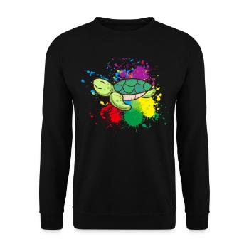 Turtle - Unisex Sweatshirt - black - Front - Alina (178cm) & Michal (187cm)