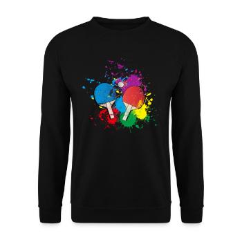 Cadeau de ping-pong pour joueur de ping-pong - Sweat-shirt Unisexe - noir - Devant - Alina (178cm) & Michal (187cm)