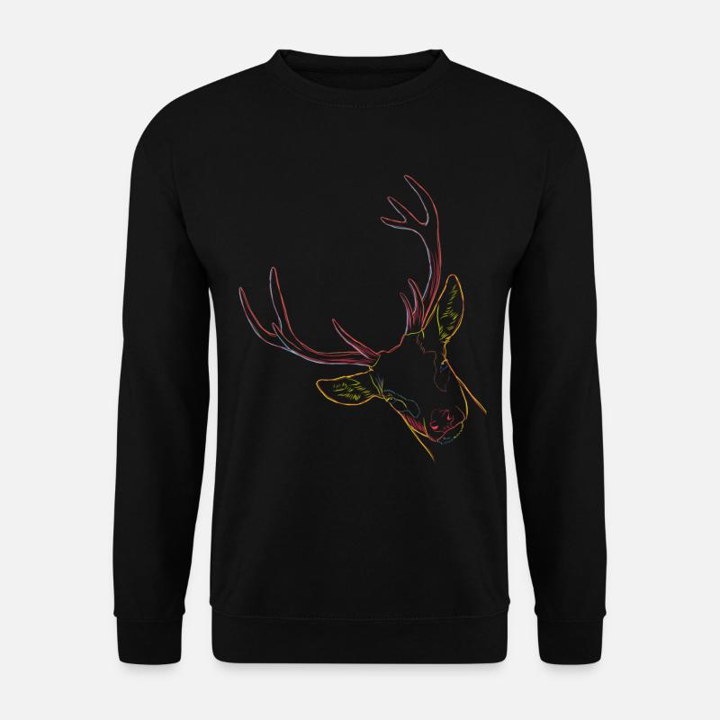 Hirsch - Unisex Pullover - Schwarz