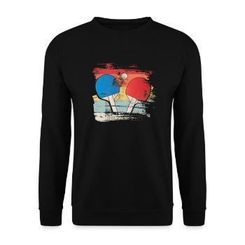 Cadeau de ping-pong pour joueur de ping-pong - Sweat-shirt Unisexe - noir - Devant - Alina (178cm) & Michal (187cm)