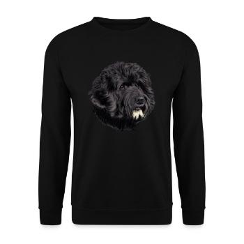 Dog Portuguese Water Dog Splatter - Unisex Sweatshirt - black - Front - Alina (178cm) & Michal (187cm)