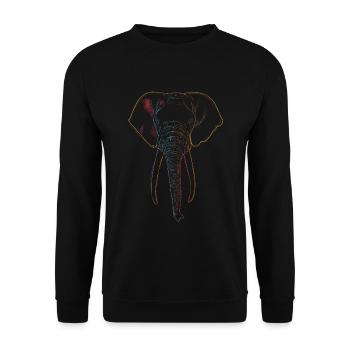 Elefant - Unisex Pullover - Schwarz - Vorne - Alina (178cm) & Michal (187cm)