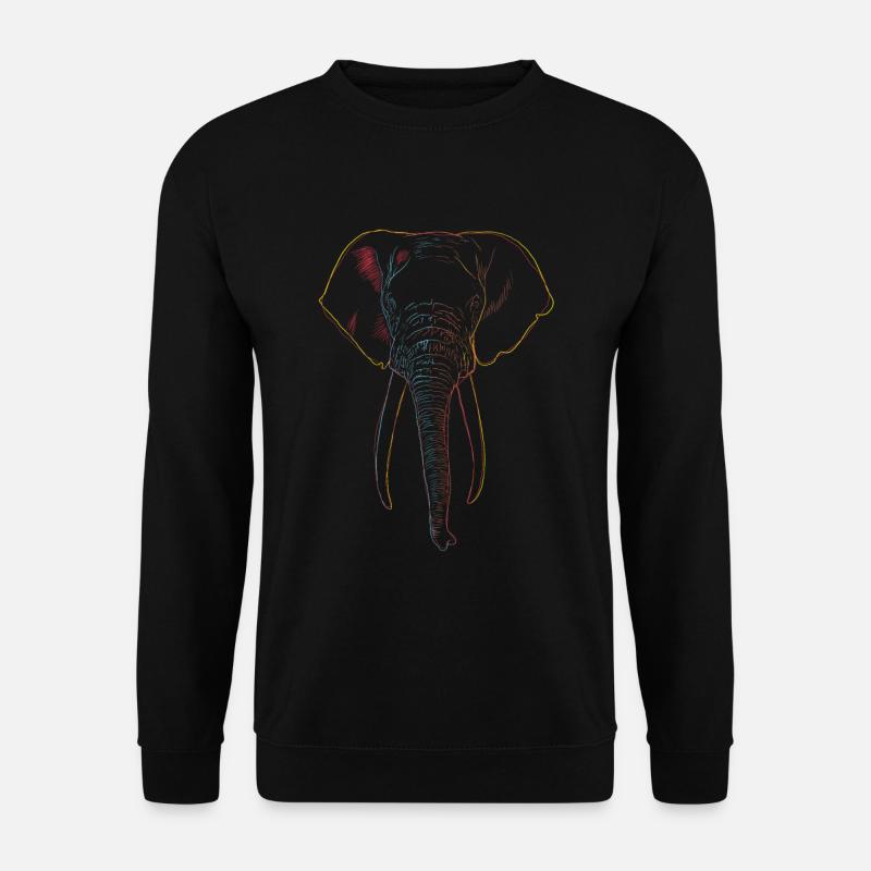 Elephant Strokes - Unisex Sweatshirt - black