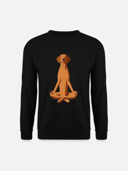 Dog Hungarian Vizsla Meditate - Unisex Sweatshirt - black