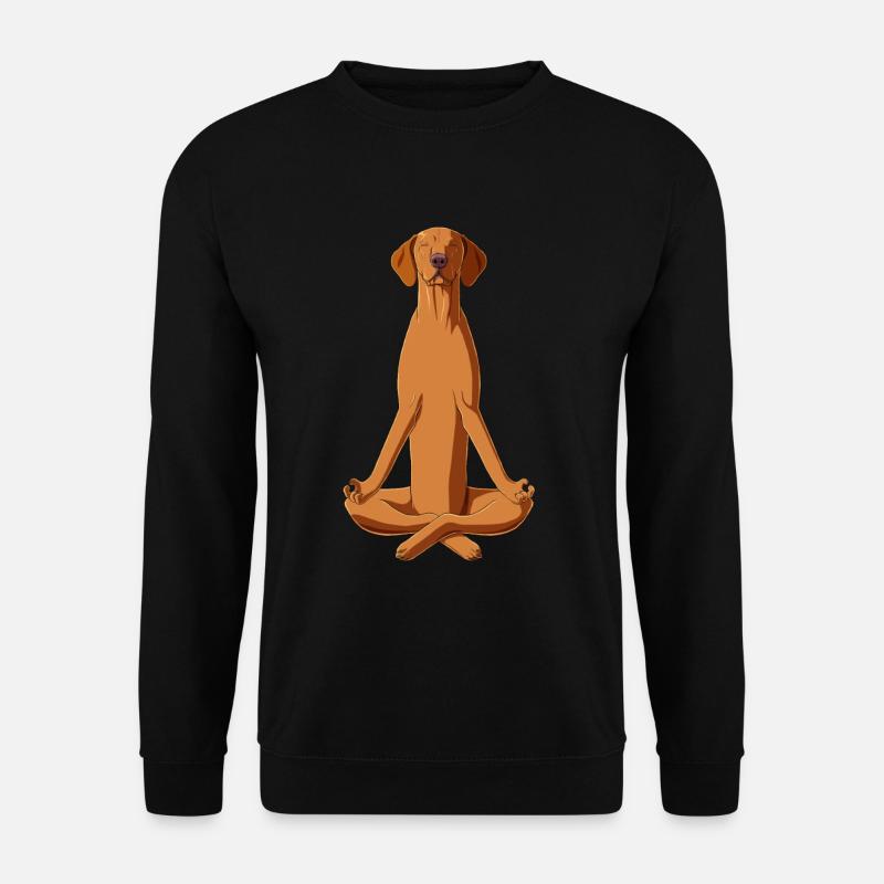 Kurzhaarige Ungarische Vorstehhund Meditation - Unisex Pullover - Schwarz