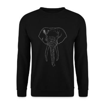 Elefant - Unisex Pullover - Schwarz - Vorne - Alina (178cm) & Michal (187cm)