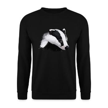 Dachs - Unisex Pullover - Schwarz - Vorne - Alina (178cm) & Michal (187cm)
