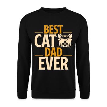 Best Cat Dad Ever Best Cat Dad Dad Kitten - Unisex Sweatshirt - black - Front - Alina (178cm) & Michal (187cm)