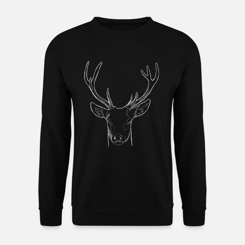 Hirsch - Unisex Pullover - Schwarz