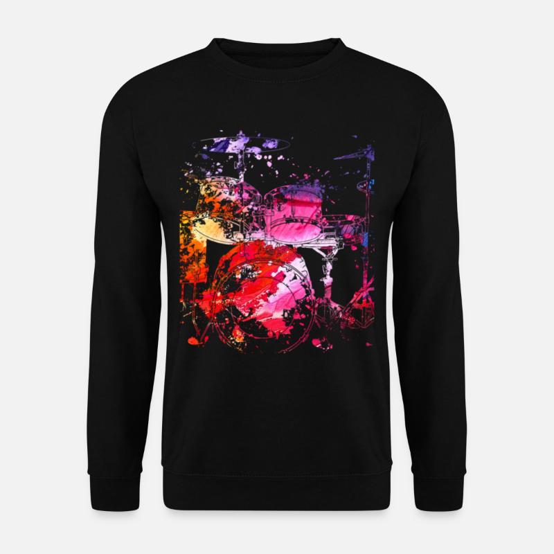 Schlagzeug Musiker Geschenk für Schlagzeuger - Unisex Pullover - Schwarz